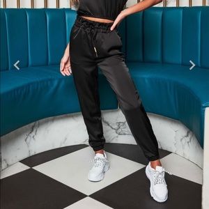 Patricia Bright Double Waistband Satin Joggers